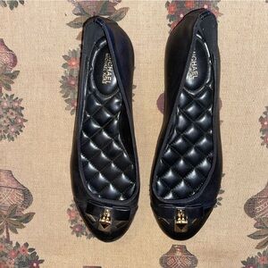 KORS by Michael Kors Womens Alice Ballet  Leather Black Size 7